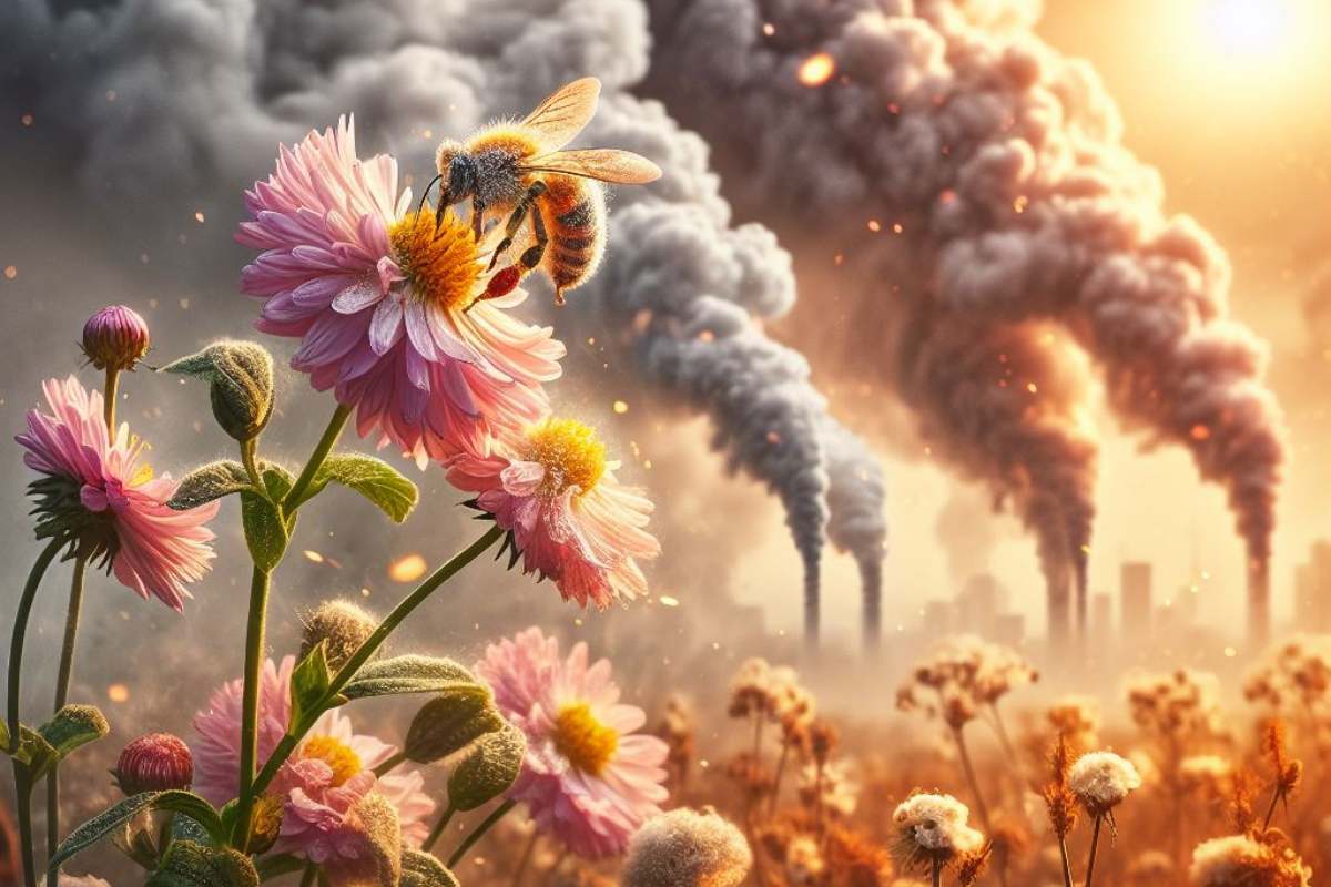 Inquinamento atmosferico fiori