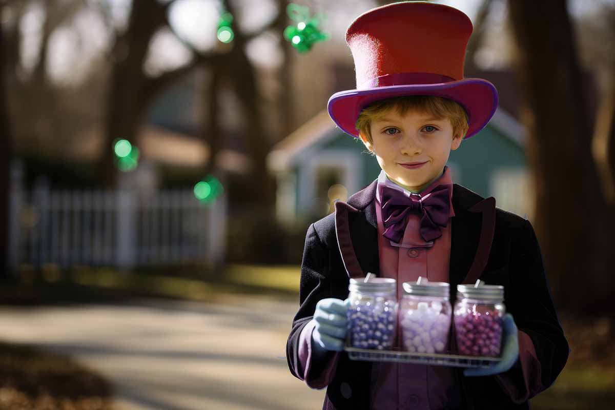Costumi di Carnevale fai da te ispirati a Willy Wonka e agli altri  personaggi del film La fabbrica di Cioccolato - greenMe