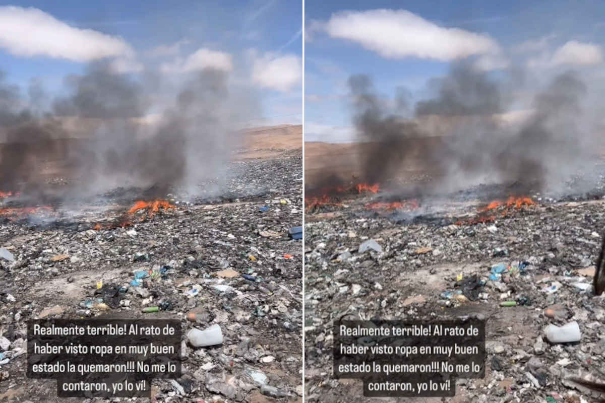 La moda rápida en llamas: los vertederos de ropa en el desierto de Atacama ahora están ardiendo