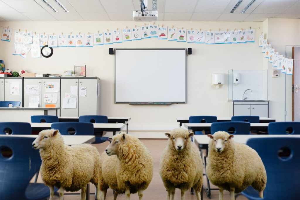 pecore scuola